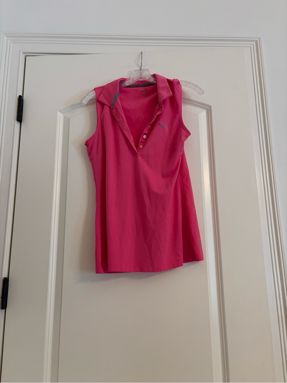 Puma Hot Pink Sleeveless Polo Tank